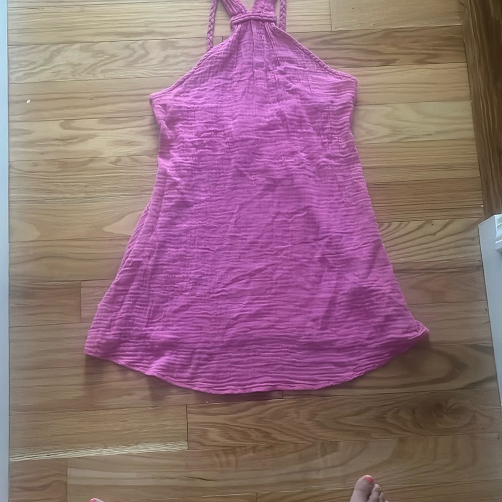 Anthropologie Pink Spaghetti Strap Sundress Resort Wear - Picture 10 of 10